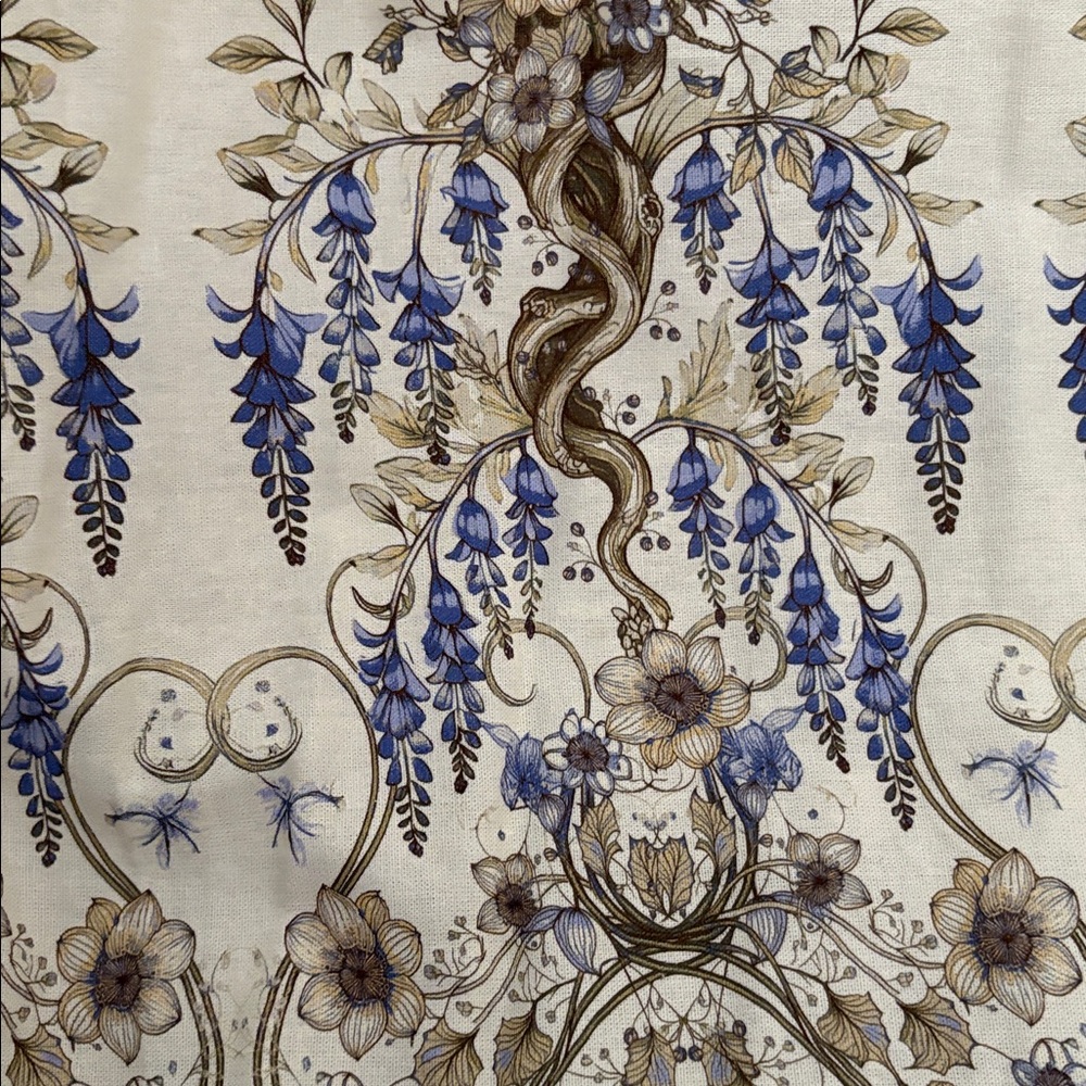 Max Studio Cream and Lavender Floral Dress - Picture 4 of 5